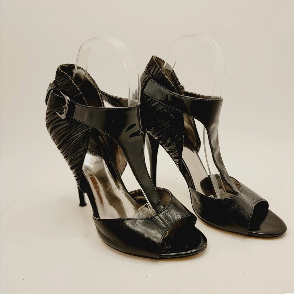 Guess Black High Heels with T-Strap Bow